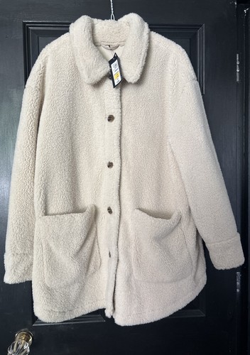 Giacca pile beige panna - giacca, m&s