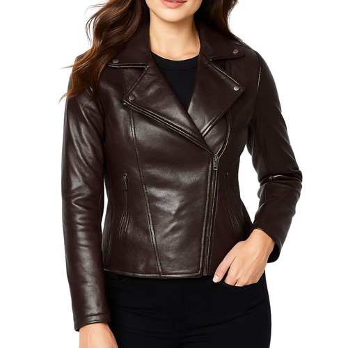 Giacca biker donna - , marrone