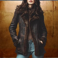 Giacca donna pelle marrone