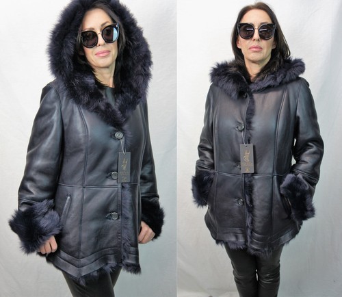 Navy vera pelle - navy, pecora